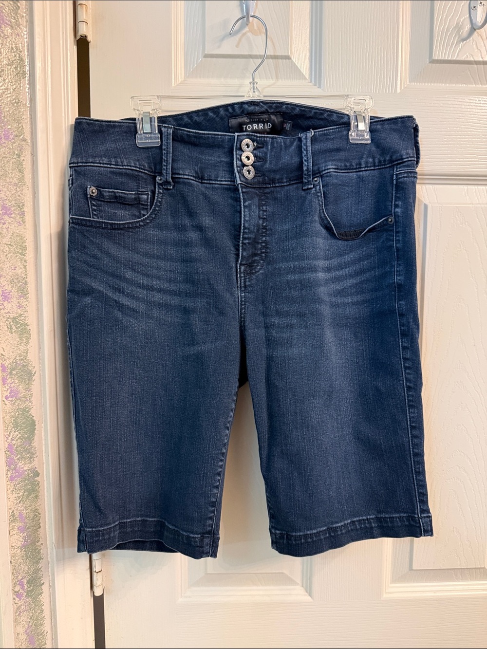 torrid Dark Indigo Denim Bermuda Shorts